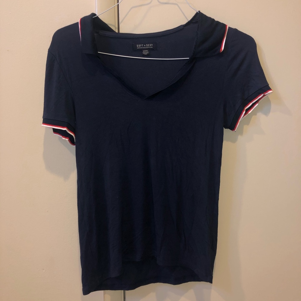 Blue Slim Fit Polo